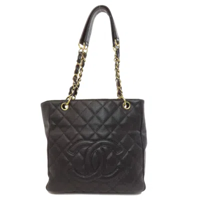 Pre-owned Chanel Black Leather Tote Bag ()