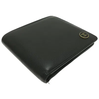 Pre-owned Chanel Black Leather Wallet (bi-fold) ()