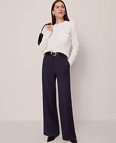 Ann Taylor The Perfect Wide-leg Pant In Blue