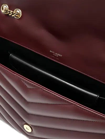 Saint Laurent Large Flip Shoulder Bag In Red