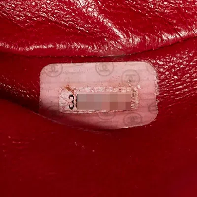 Pre-owned Chanel Red Color Leather Backpack ()
