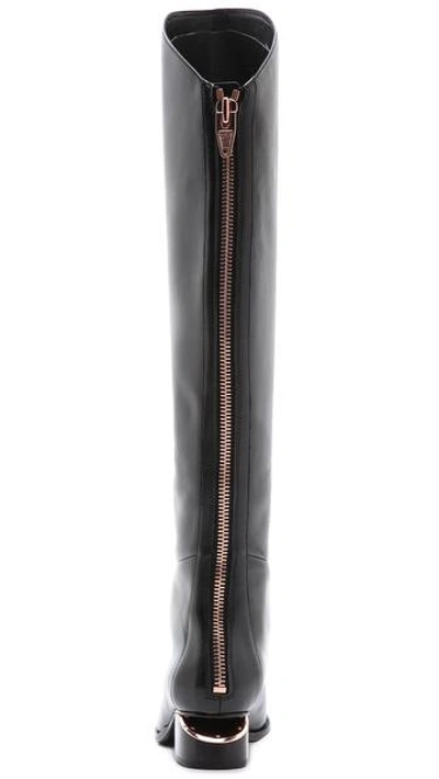 Shop Alexander Wang Sigrid Tall Boots With Rose Gold Hardware In Black
