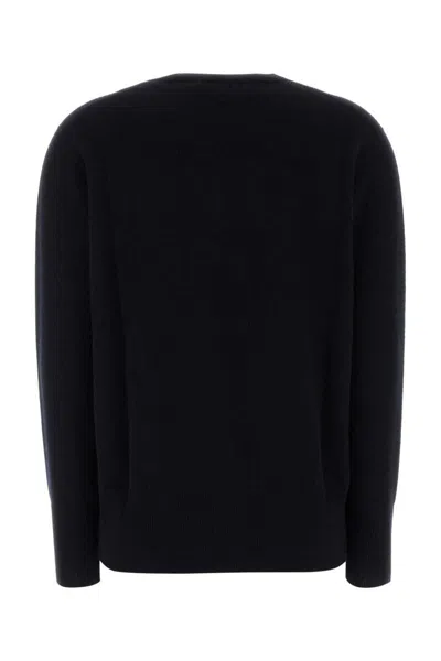 The Row Oversized Cashmere Leilani Sweater With Crew Neck In Blue