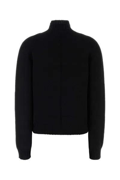The Row Kensington Cashmere Sweater High Neck In Black
