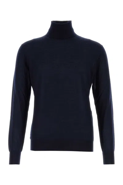 Saint Laurent Wool And Cashmere Turtleneck Pullover In Burgundy