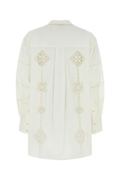 Isabel Marant White Poplin Soeline Shirt In White