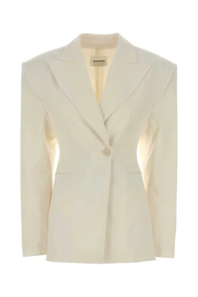 The Andamane Tailored Blazer Featuring Structured Shoulders In White