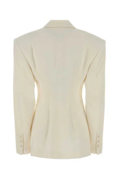 The Andamane Tailored Blazer Featuring Structured Shoulders In White