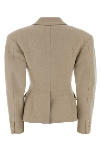 The Andamane Tailored Wool Blazer Structured Shoulders In Neutral