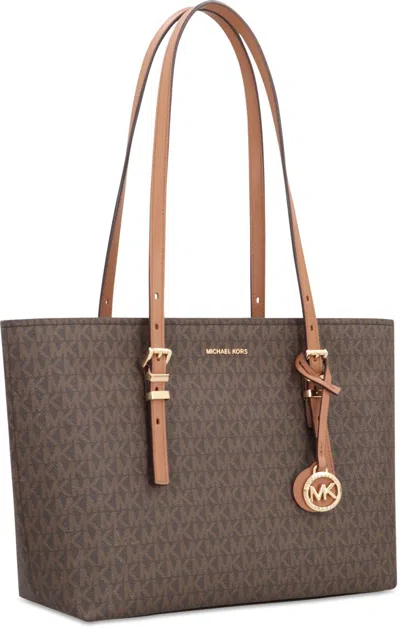 Michael Kors Quinn Media Tote Bag In Brown