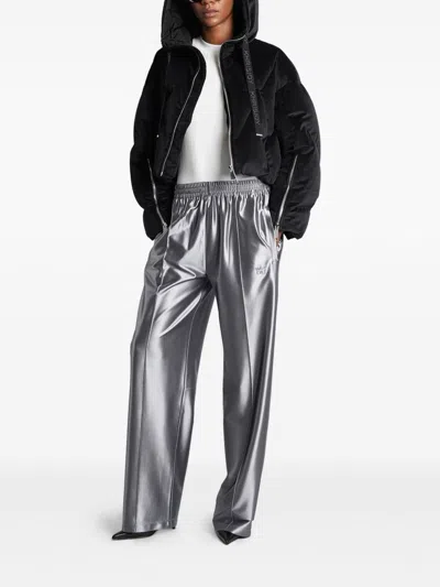 Khrisjoy Quilted Cropped Puffer Jacket In Black