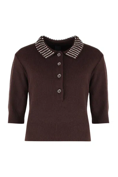 Pinko Pull Polo In Brown