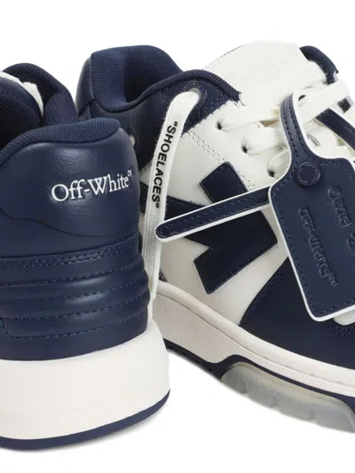 Off-white Out Of Office Leather Sneakers In Blue