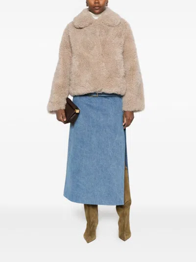 Yves Salomon Teddy-collared Jacket In Multi