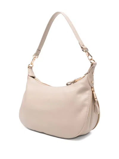 Liu •jo Zip-detail Curved Bag In Neutral