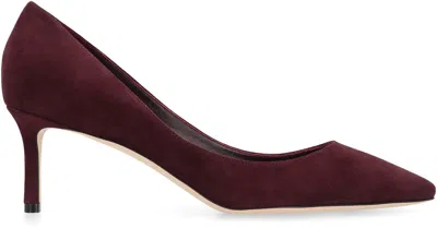 Jimmy Choo 60mm Romy Suede Pointed-toe Pumps In Red