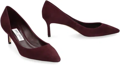 Jimmy Choo 60mm Romy Suede Pointed-toe Pumps In Red