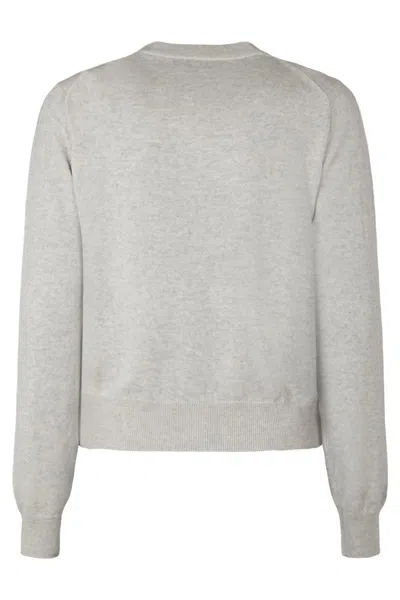 Maison Kitsuné Baby Fox Cardigan In Gray