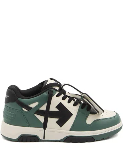 Off-white Casual Sneakers For Everyday Wear In Green