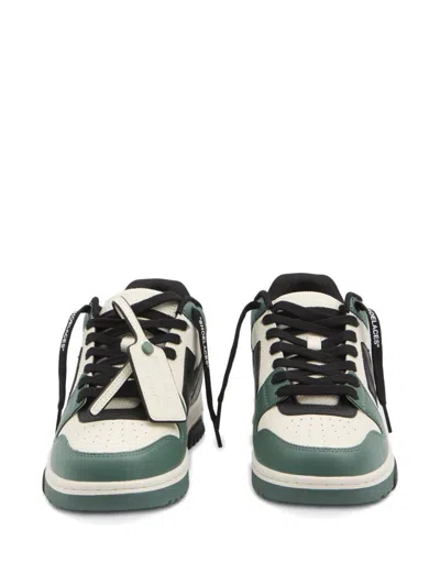 Off-white Casual Sneakers For Everyday Wear In Green