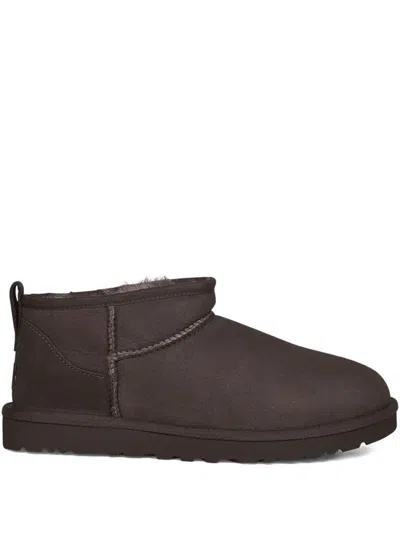 Ugg Dusted Cocoa Classic Ultra Mini Ankle Boots In Brown