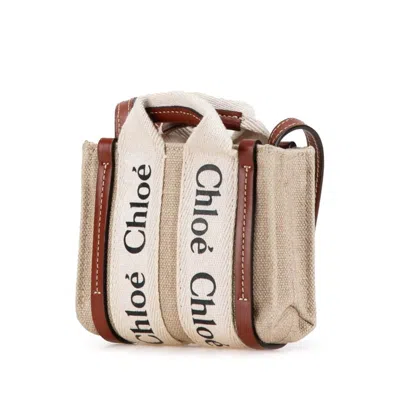 Pre-owned Chloé Beige Canvas Leather Handbag Shoulder Bag ()
