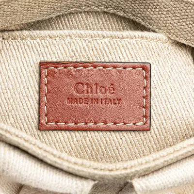Pre-owned Chloé Beige Canvas Leather Handbag Shoulder Bag ()