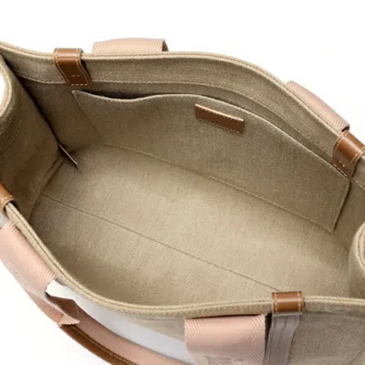 Pre-owned Chloé Beige Canvas Leather Tote Bag ()