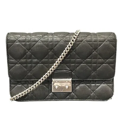 Pre-owned Dior Christian  Black Leather Shoulder Bag ()