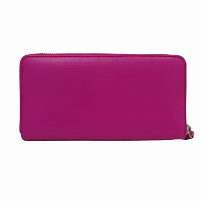 Pre-owned Coach Pink Leather Long Wallet (bi-fold) ()