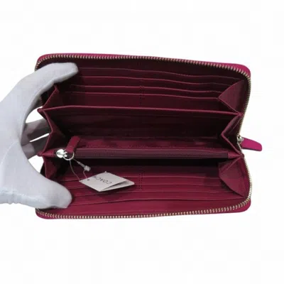 Pre-owned Coach Pink Leather Long Wallet (bi-fold) ()