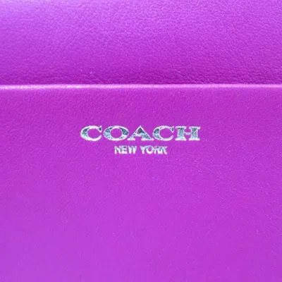 Pre-owned Coach Pink Leather Long Wallet (bi-fold) ()