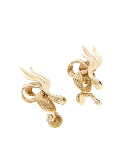 Miu Miu Bow-shaped Earrings In Gold