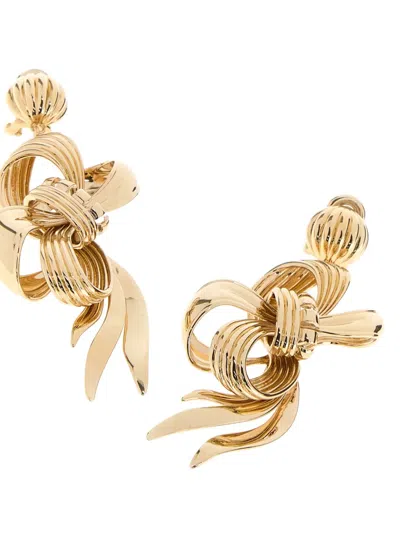 Miu Miu Bow-shaped Earrings In Gold