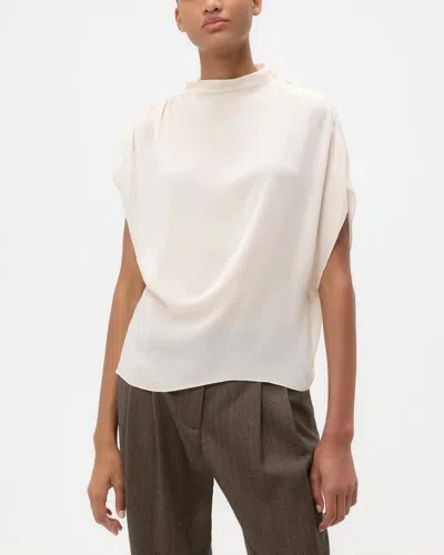 Twp Wish You Would Top In Silk Georgette In White