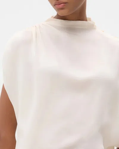 Twp Wish You Would Top In Silk Georgette In White