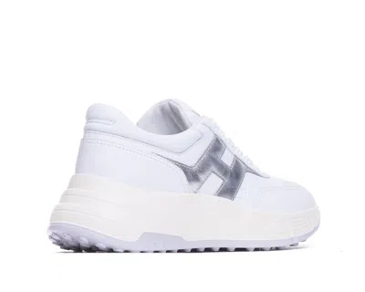Hogan H669 Lace-up Sneakers With Silver Logo Detail In Multi