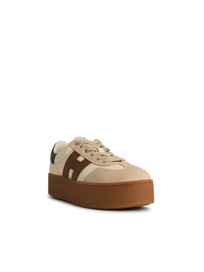 Hogan H698 Platform Sneakers In Brown