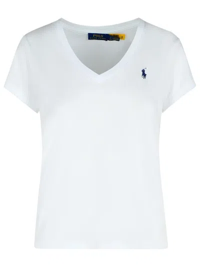 Polo Ralph Lauren White Cotton T-shirt In White