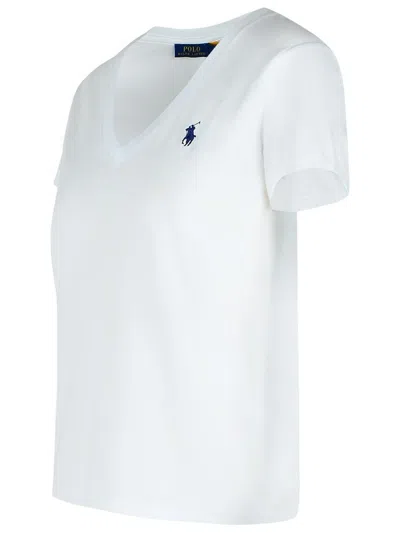 Polo Ralph Lauren White Cotton T-shirt In White