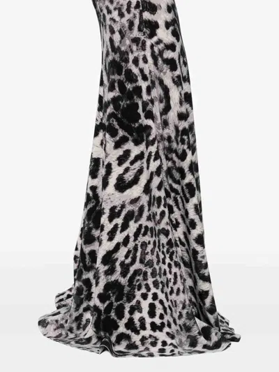 Norma Kamali Leopard Print Jumpsuit In Black