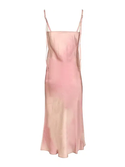Acne Studios Womens Multi Pink Darma Sleeveless Satin Midi Dress