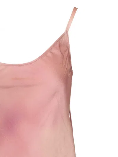 Acne Studios Womens Multi Pink Darma Sleeveless Satin Midi Dress