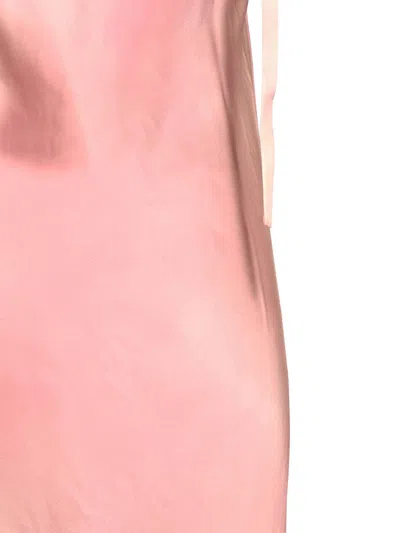 Acne Studios Womens Multi Pink Darma Sleeveless Satin Midi Dress