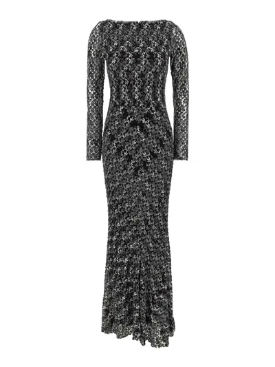 Missoni Langes Kleid Aus Strukturierter Spitze In Black
