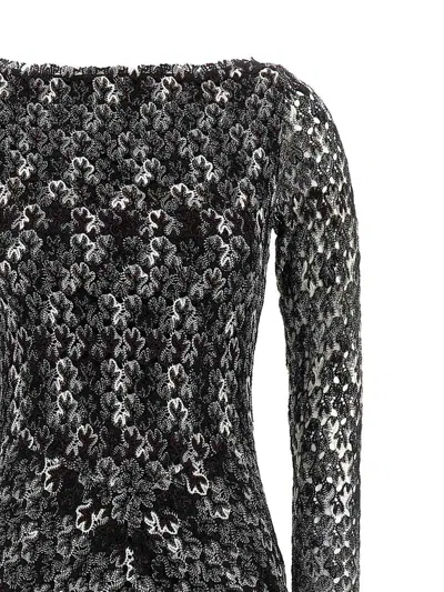 Missoni Langes Kleid Aus Strukturierter Spitze In Black