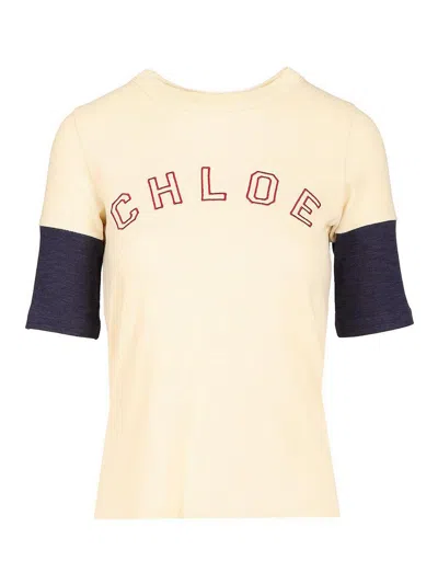 Chloé Chloe' Women Fitted Logo T-shirt In Multi