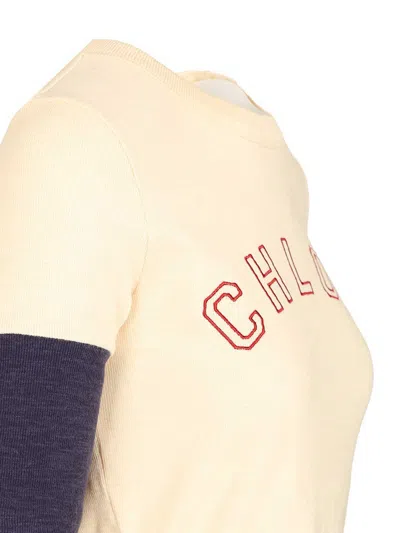 Chloé Chloe' Women Fitted Logo T-shirt In Multi