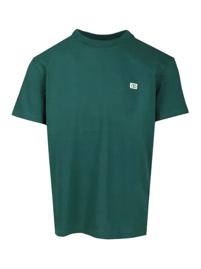 Valentino Garavani T-shirt With Signature Vlogo In Green