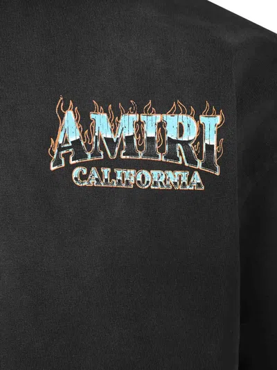 Amiri Sunny Place Logo-print Cotton-blend Jersey T-shirt In Black